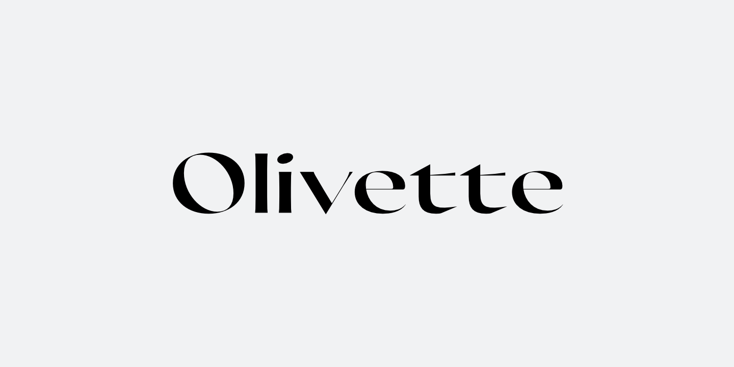 Пример шрифта Olivette CF #1